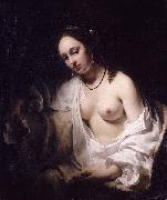 Willem Drost Batsheba met de brief van koning David oil painting